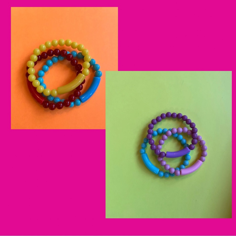 Colorful Kids Beaded Bracelet Set